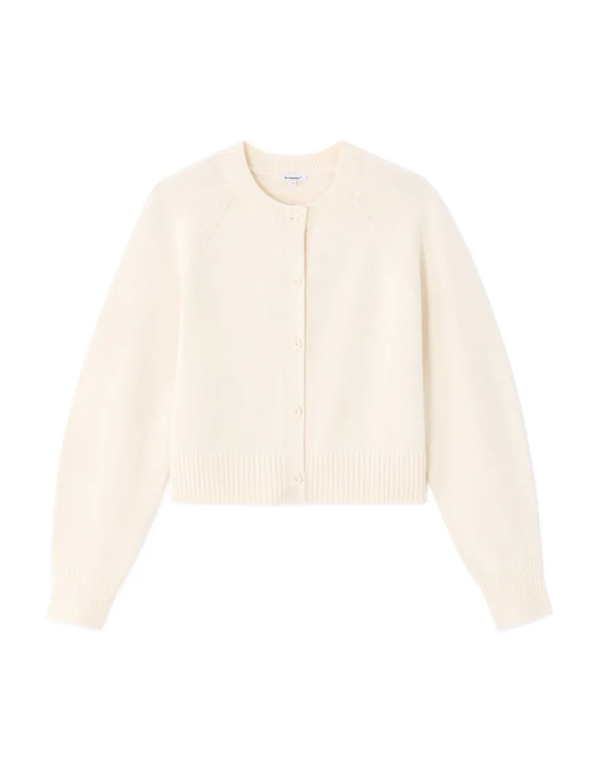 Celio Gilet court en maille unie - écru^Femme Gilets & Cardigans