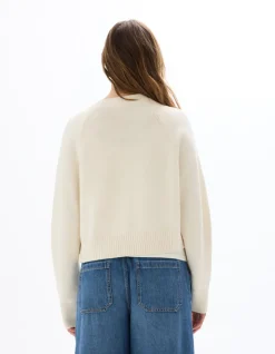 Celio Gilet court en maille unie - écru^Femme Gilets & Cardigans