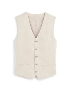 Celio Gilet de costume slim 100% lin -^Homme Sélection Lin|Gilets De Costumes