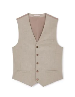 Celio Gilet de costume slim stretch - beige^Homme Cérémonie|Gilets De Costumes