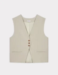 Celio Gilet de tailleur sans manches - gris^Femme Les Tailleurs|Gilets & Cardigans