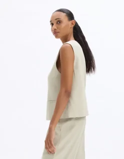 Celio Gilet de tailleur sans manches - gris^Femme Les Tailleurs|Gilets & Cardigans