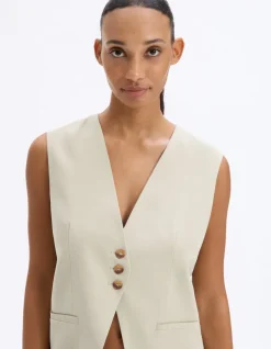 Celio Gilet de tailleur sans manches - gris^Femme Les Tailleurs|Gilets & Cardigans
