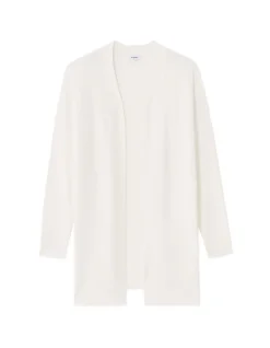 Celio Gilet long en maille fine - écru^Femme Les Essentiels Aux Meilleurs Prix|Gilets & Cardigans