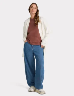 Celio Gilet long en maille fine - écru^Femme Les Essentiels Aux Meilleurs Prix|Gilets & Cardigans