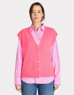 Celio Gilet sans manches boutonné - rose^Femme Gilets & Cardigans|Pulls