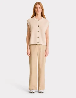 Celio Gilet sans manches boutonné - beige^Femme Gilets & Cardigans