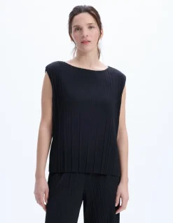 Celio Haut ensemble maille plissée -^Femme Les Essentiels Aux Meilleurs Prix|Les Ensembles