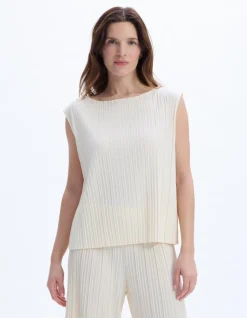 Celio Haut ensemble maille plissée - beige^Femme T-Shirts & Tops|Les Ensembles
