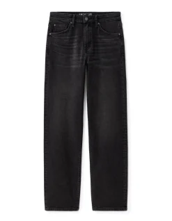 Celio Jean C.75 loose coton stretch 3 longueurs - noir délavé^Homme Jeans Loose|Jeans 3 Longueurs