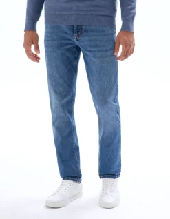 Celio Jean C.15 straight coton stretch 3 longueurs - Bleu^Homme C.15 / Jeans Straight|Jeans 3 Longueurs