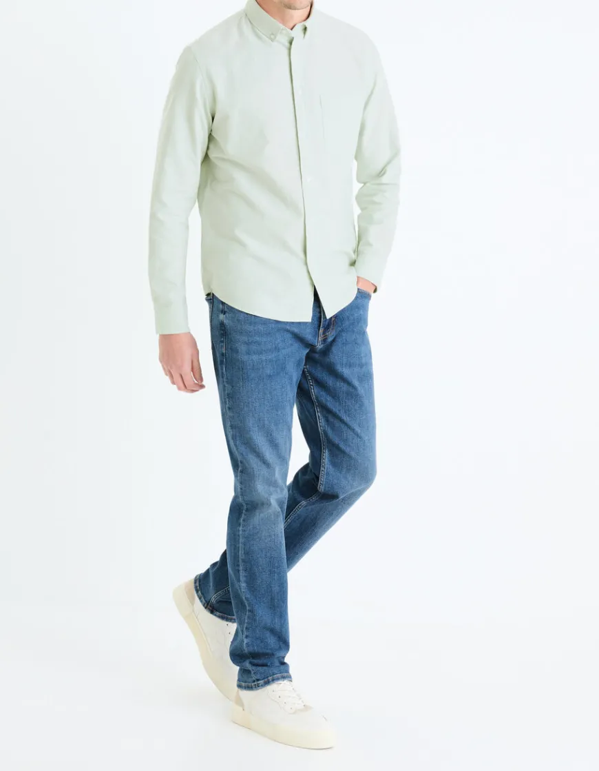 Celio Jean C.15 straight coton stretch 3 longueurs - Bleu^Homme C.15 / Jeans Straight|Jeans 3 Longueurs