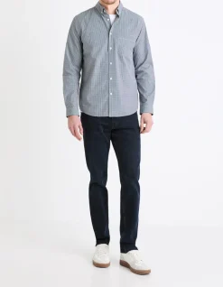 Celio Jean C.15 straight coton stretch 3 longueurs - marine^Homme C.15 / Jeans Straight|Jeans 3 Longueurs