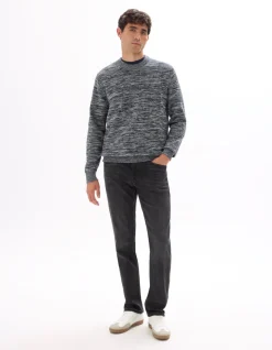 Celio Jean C.15 straight stretch maille 3 longueurs - noir^Homme C.15 / Jeans Straight|Jeans 3 Longueurs