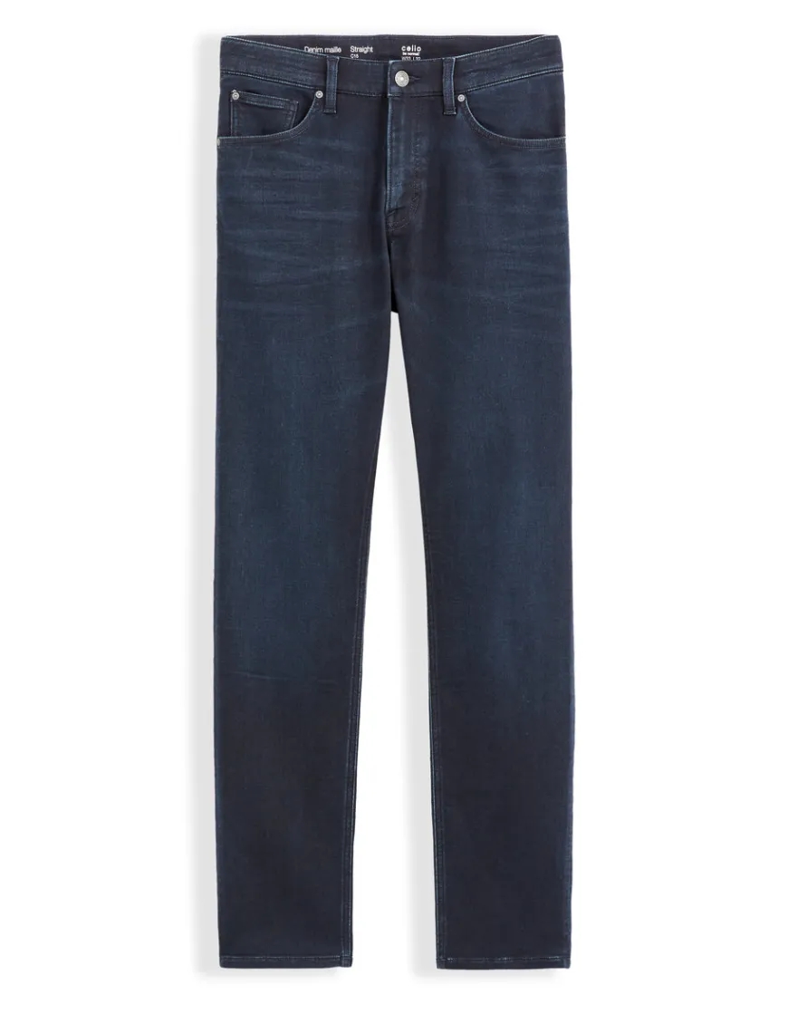 Celio Jean C.15 straight stretch maille 3 longueur - marine^Homme C.15 / Jeans Straight|Jeans 3 Longueurs