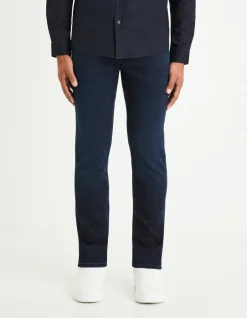 Celio Jean C.15 straight stretch maille 3 longueur - marine^Homme C.15 / Jeans Straight|Jeans 3 Longueurs