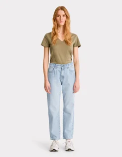 Celio Jean droit taille normale - bleu délavé^Femme Jeans