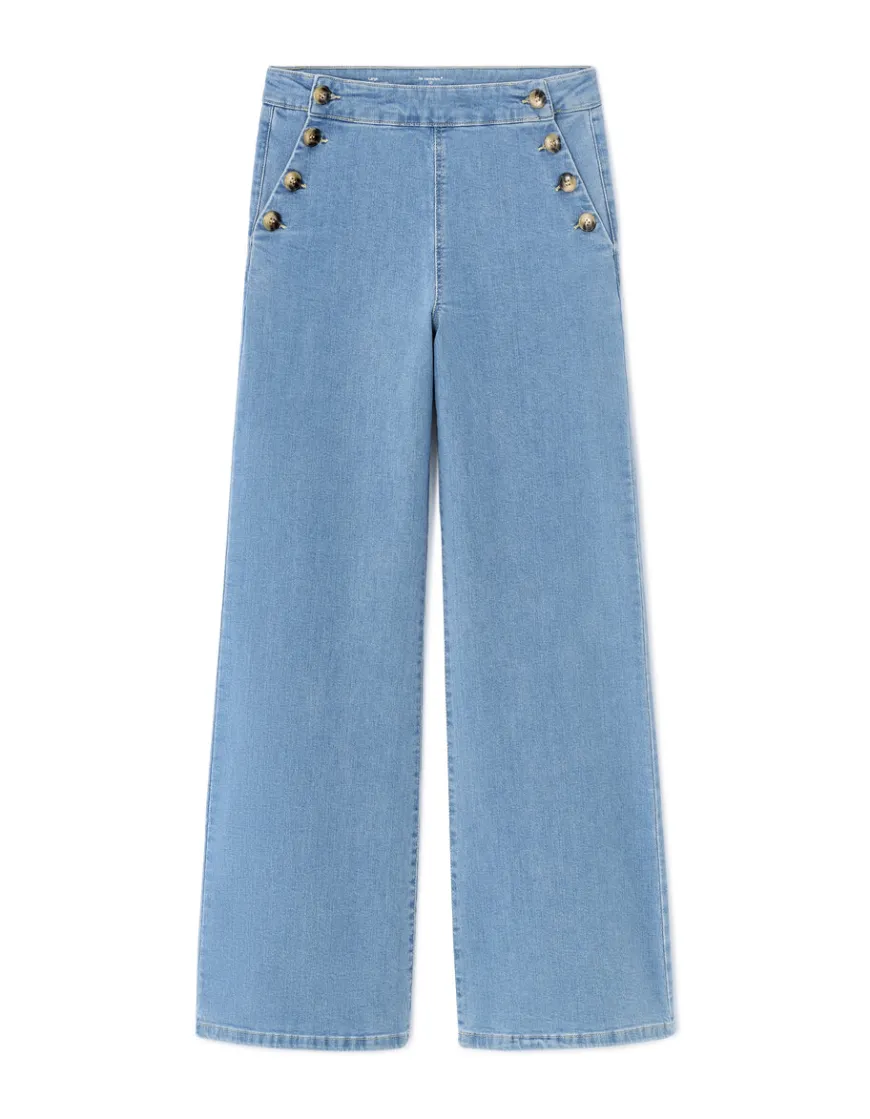 Celio Jean large avec boutons en corne - denim^Femme Jeans