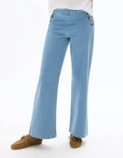 Celio Jean large avec boutons en corne - denim^Femme Jeans