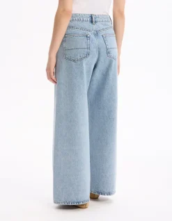 Celio Jean large délavé - bleu clair^Femme Jeans