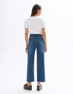 Celio Jean large longeur cheville - bleu^Femme Les Essentiels Aux Meilleurs Prix|Jeans