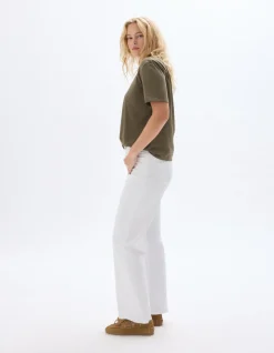 Celio Jean large taille haute 3 longueurs - écru^Femme Jeans
