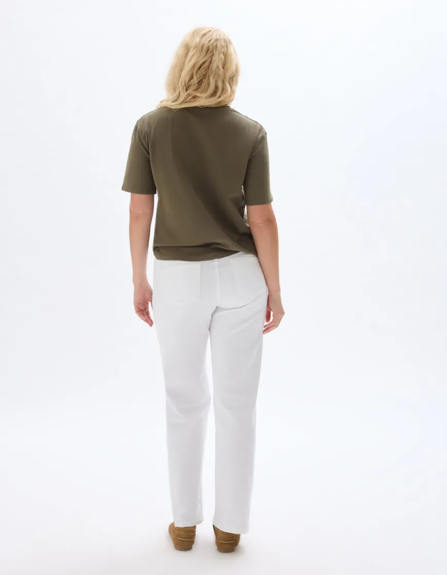 Celio Jean large taille haute 3 longueurs - écru^Femme Jeans