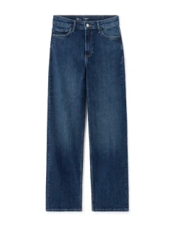 Celio Jean large taille haute 3 longueurs - bleu^Femme Jeans