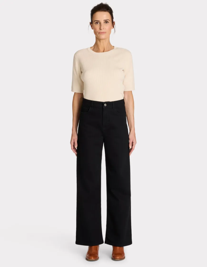Celio Jean large taille haute noir - noir^Femme Jeans