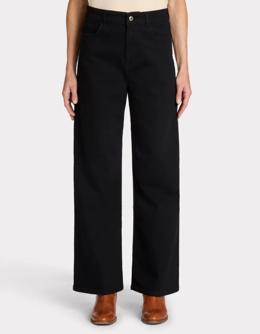 Celio Jean large taille haute noir - noir^Femme Jeans