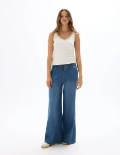 Celio Jean taille élastiquée - bleu^Femme Jeans