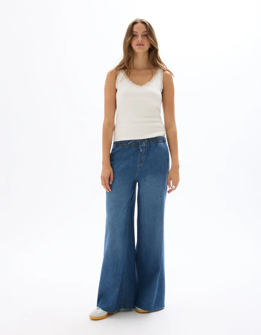 Celio Jean taille élastiquée - bleu^Femme Jeans
