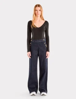 Celio Jeans large avec boutons en corne -^Femme Jeans
