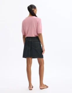 Celio Jupe courte basic en denim - denim^Femme Les Essentiels Aux Meilleurs Prix|Jupes & Shorts