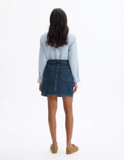 Celio Jupe courte basic en denim - bleu^Femme Les Essentiels Aux Meilleurs Prix|Jupes & Shorts