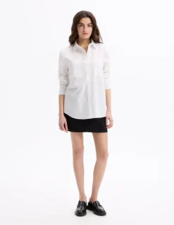 Celio Jupe courte basic en denim - noir^Femme Les Essentiels Aux Meilleurs Prix|Jupes & Shorts