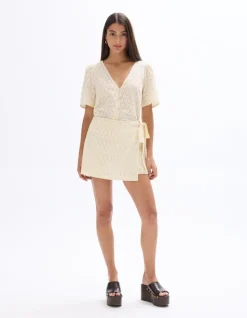 Celio Jupe courte broderie anglaise -^Femme Jupes & Shorts|Les Ensembles