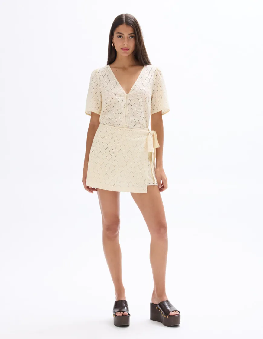 Celio Jupe courte broderie anglaise -^Femme Jupes & Shorts|Les Ensembles