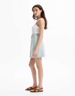Celio Jupe courte en jean -^Femme Les Essentiels Aux Meilleurs Prix|Jupes & Shorts