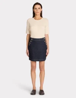 Celio Jupe en denim à boutons décoratifs - denim^Femme Jupes & Shorts