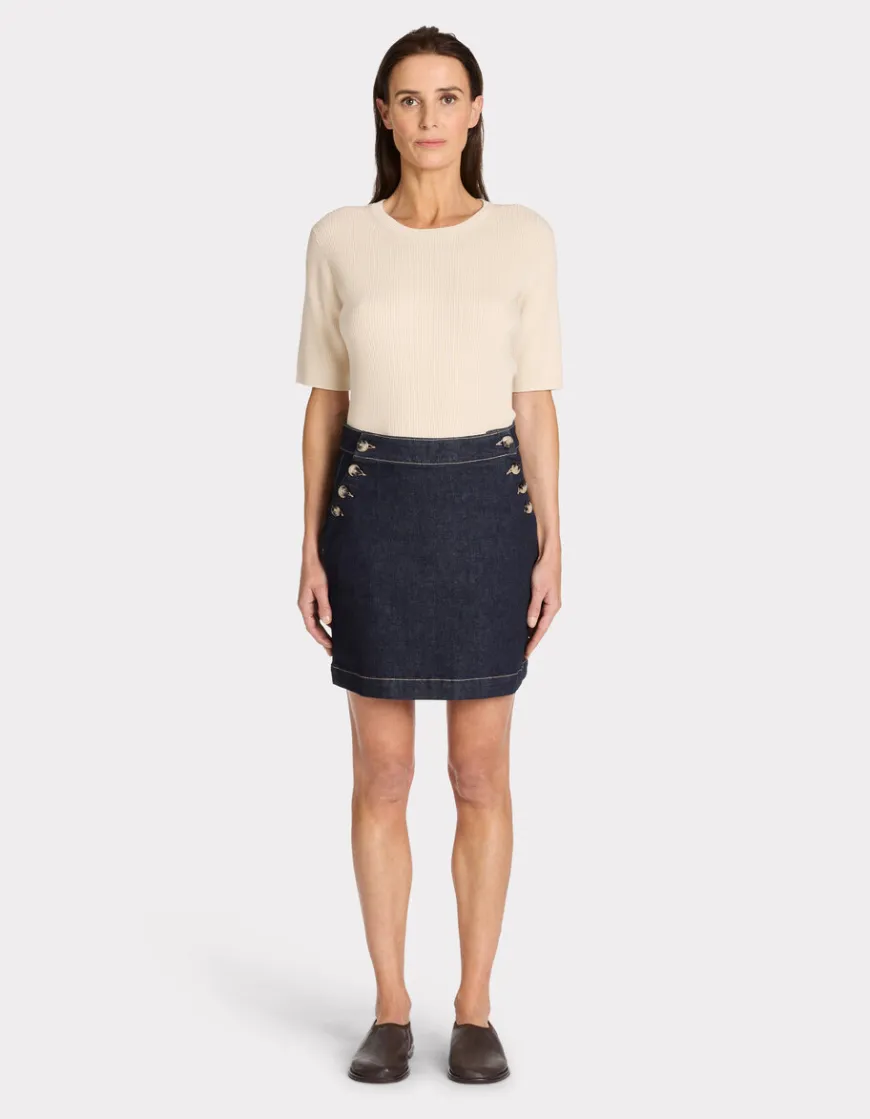 Celio Jupe en denim à boutons décoratifs - denim^Femme Jupes & Shorts