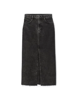 Celio Jupe en denim avec fente - gris foncé^Femme Jupes & Shorts