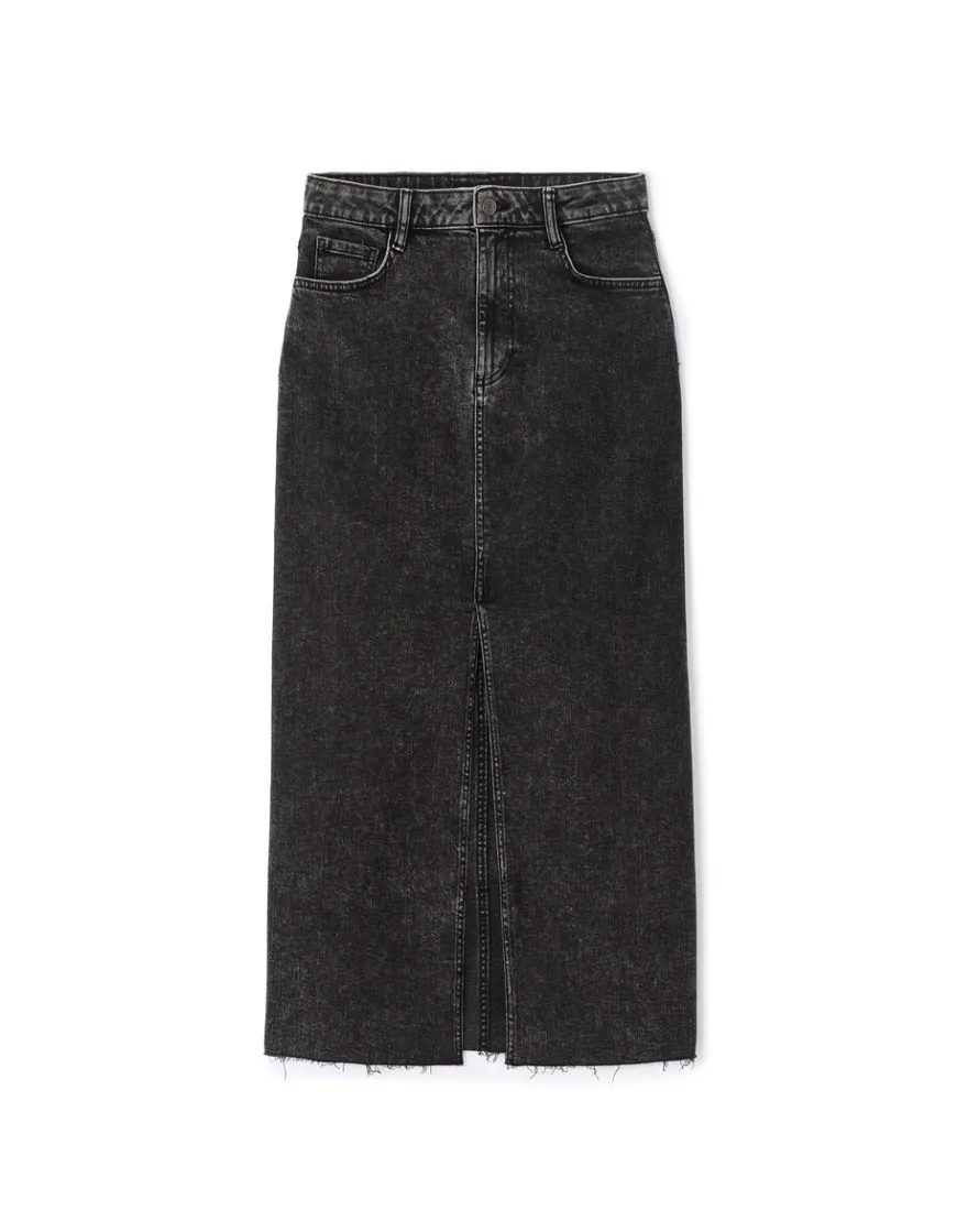 Celio Jupe en denim avec fente - gris foncé^Femme Jupes & Shorts