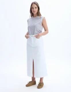 Celio Jupe en jean avec fente -^Femme Les Essentiels Aux Meilleurs Prix|Jupes & Shorts