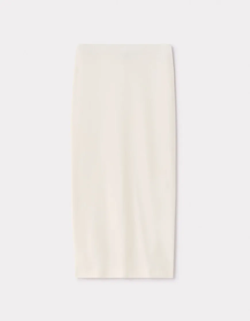 Celio Jupe en maille côtelée - écru^Femme Les Essentiels Aux Meilleurs Prix|Jupes & Shorts