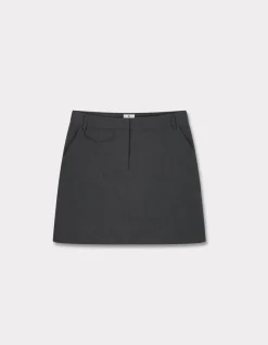 Celio Jupe habillée à poches - gris^Femme Jupes & Shorts