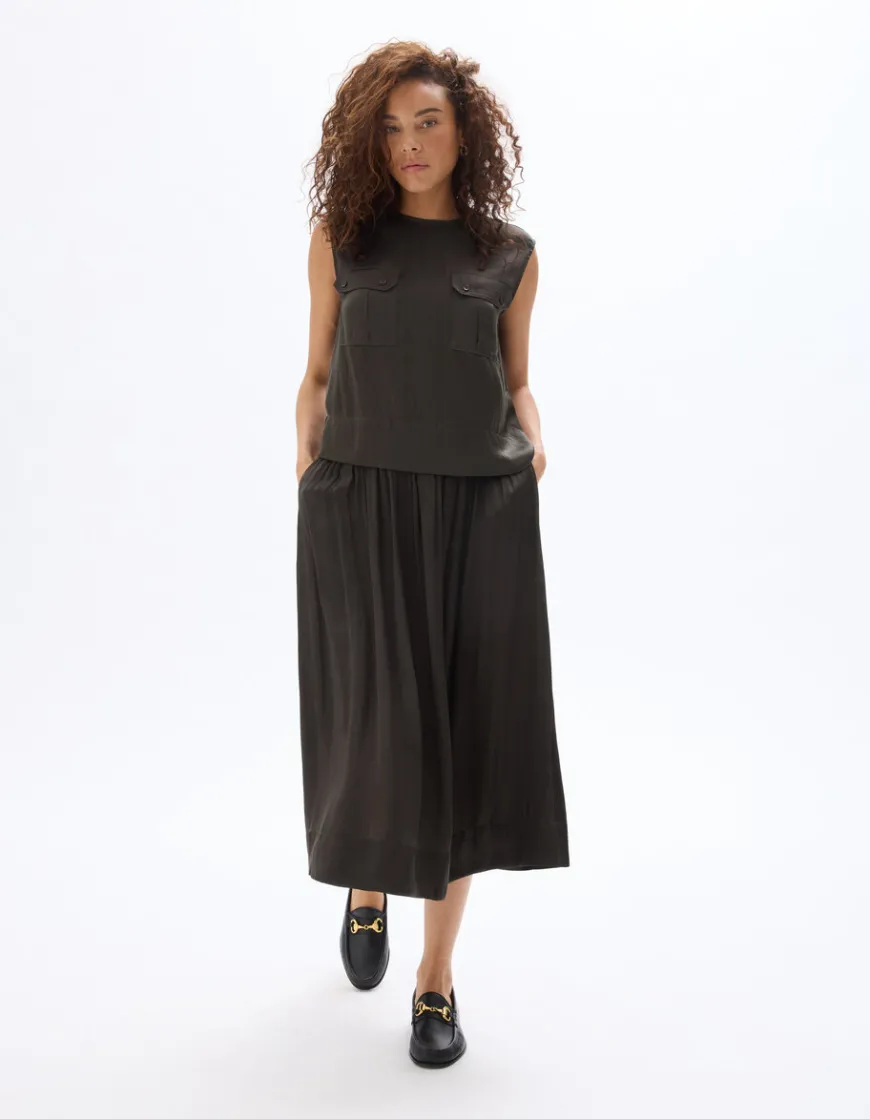 Celio Jupon satiné - gris^Femme Jupes & Shorts