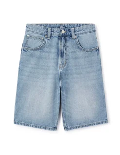 Celio Long bermuda baggy en jean - bleu clair^Homme Shorts Et Bermudas|Shorts Et Bermudas