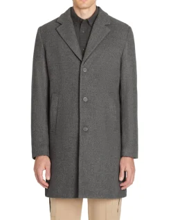 Celio Manteau long non doublé - gris chiné^Homme Manteaux