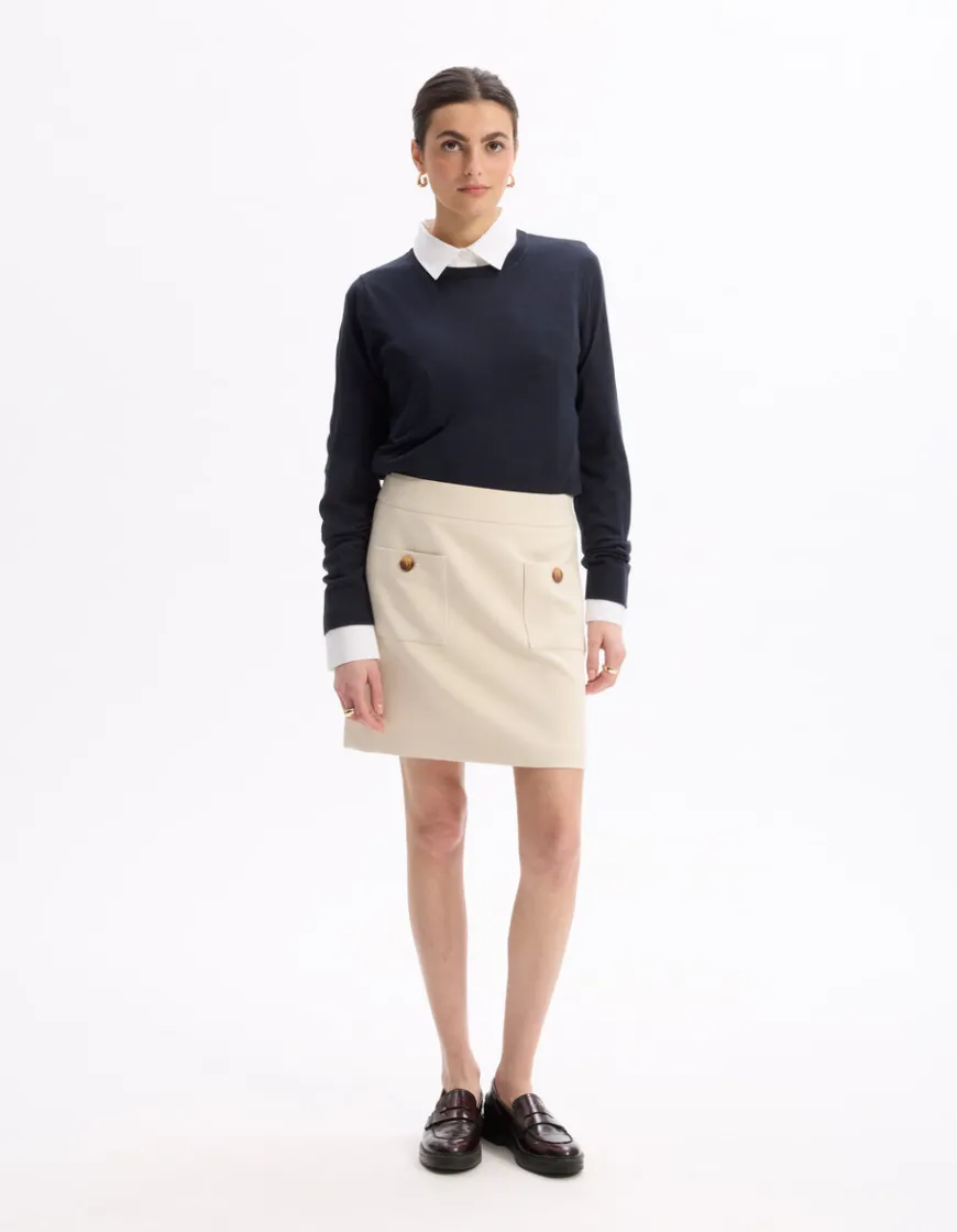 Celio Mini jupe à poches plaquées - beige^Femme Jupes & Shorts